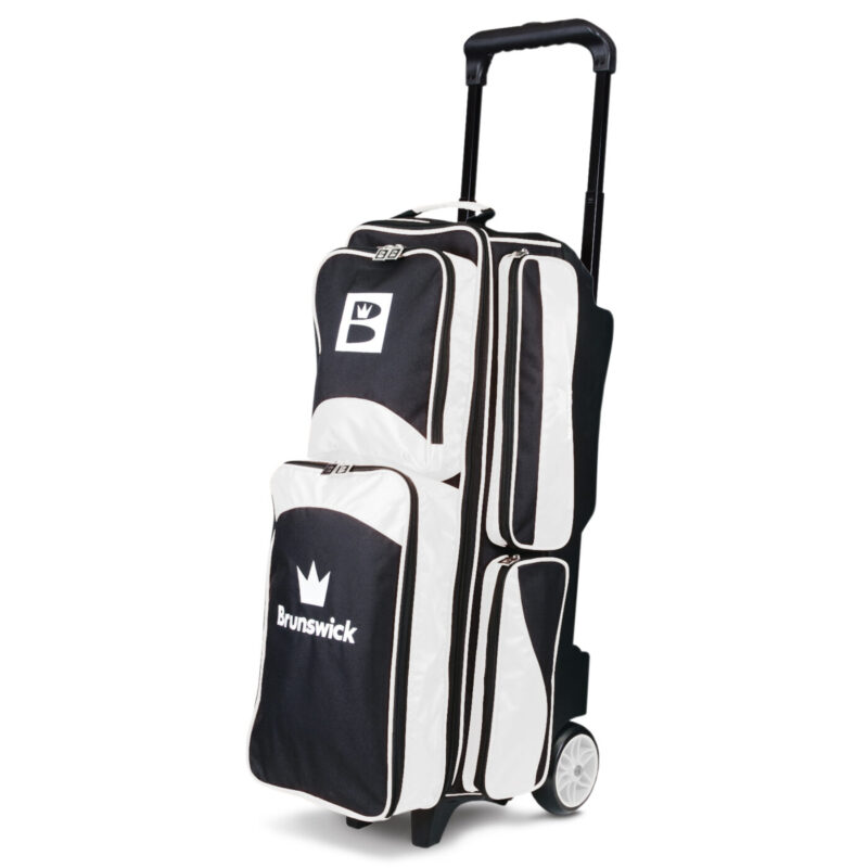 Brunswick Edge 3 Ball Triple Roller White Bowling Bag
