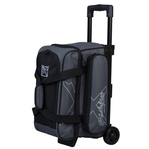 KR Hybrid X 2 Ball Double Roller Charcoal Bowling Bag