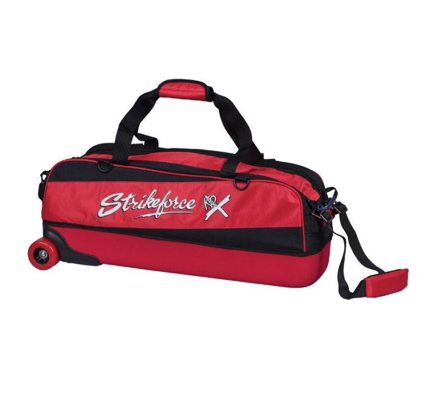 KR Fast 3 Ball Slim Triple Roller Red Bowling Bag