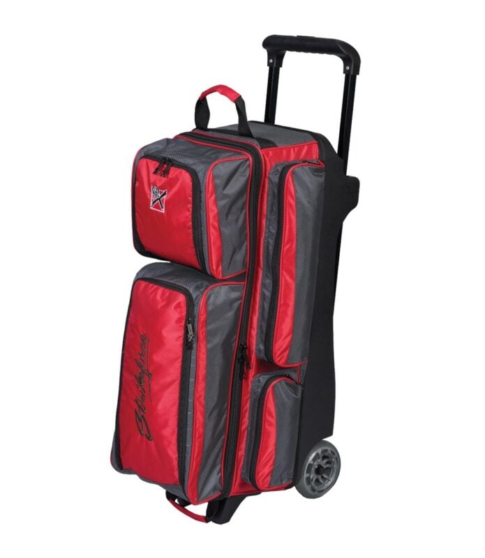 KR Strikeforce Konvoy 3 Ball Triple Roller Red Smoke Bowling Bag