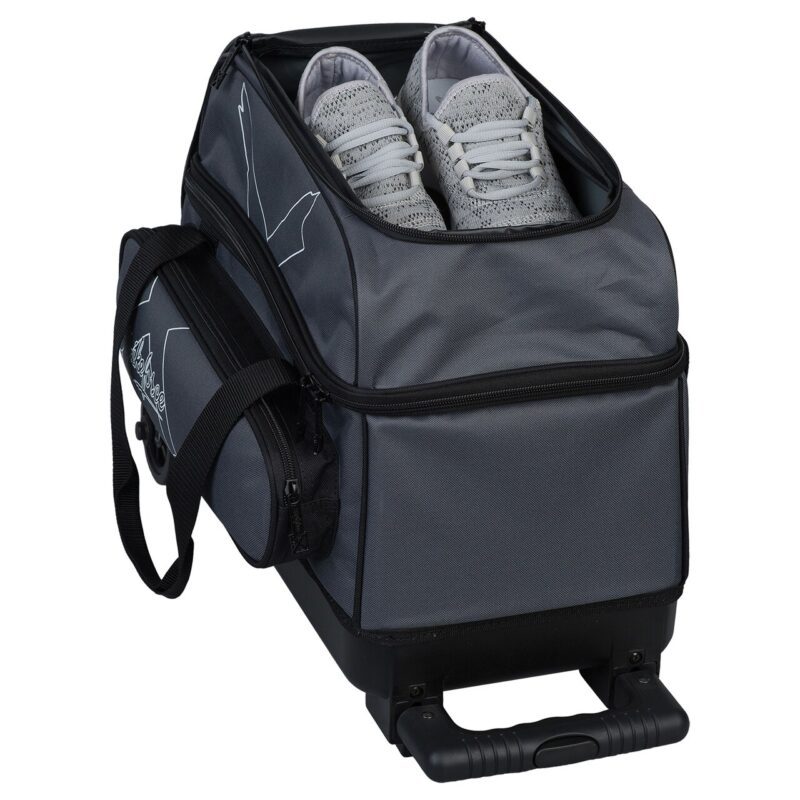 KR Hybrid X 2 Ball Double Roller Charcoal Bowling Bag - Image 2