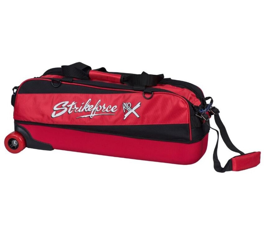 KR Fast 3 Ball Slim Triple Roller Red Bowling Bag - Image 2