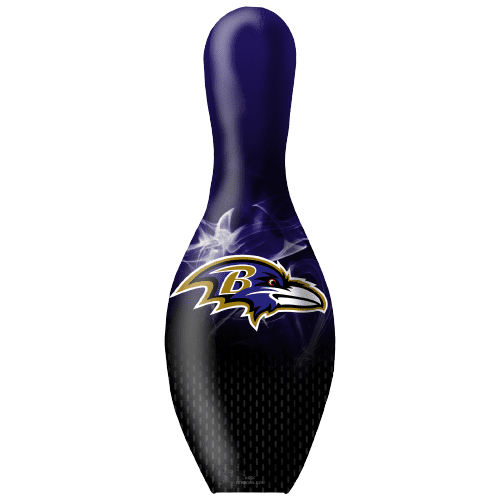 OTB NFL Baltimore Ravens Football On Fire Bowling Pin