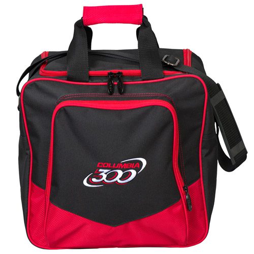 Columbia 300 White Dot  Single Tote Red Bowling Bag