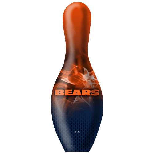 OTB NFL Chicago Bears Football On Fire Bowling Pin - Image 2