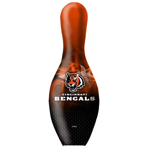 OTB NFL Cincinnati Bengals Football On Fire Bowling Pin - Image 2