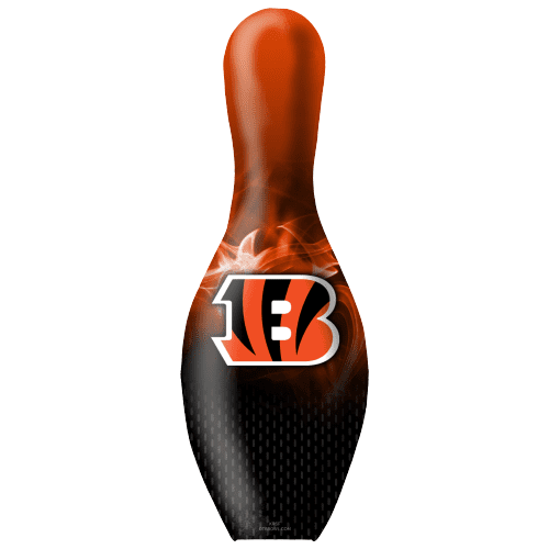 OTB NFL Cincinnati Bengals Football On Fire Bowling Pin