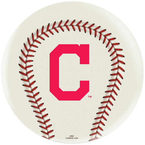 OTB MLB Cleveland Indians Baseball Bowling Ball - Image 2