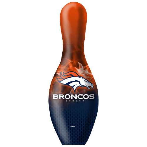 OTB NFL Denver Broncos Football On Fire Bowling Pin - Image 2