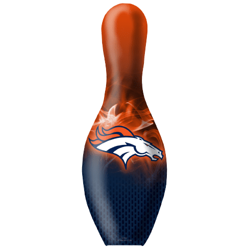 OTB NFL Denver Broncos Football On Fire Bowling Pin