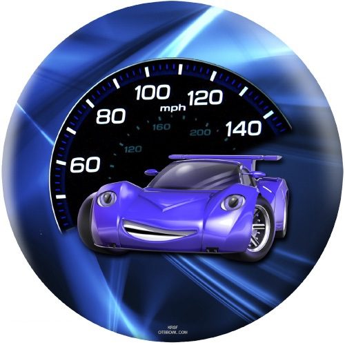 OTB Cars Blue Bolt Bowling Ball