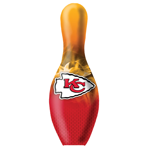 OTB NFL Kansas CIty Chiefs Football On Fire Bowling Pin