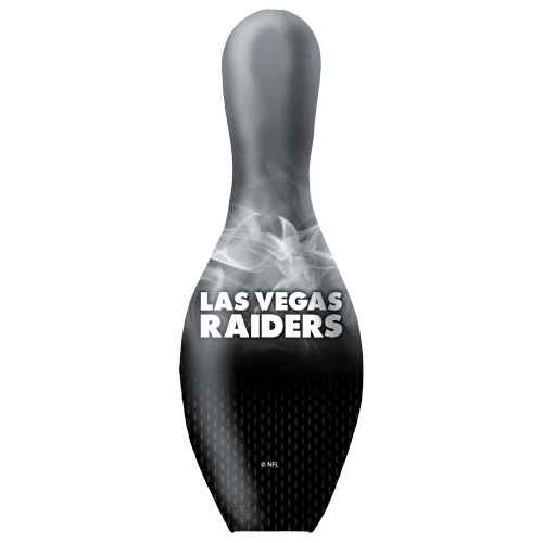 OTB NFL Las Vegas Raiders Football On Fire Bowling Pin - Image 2