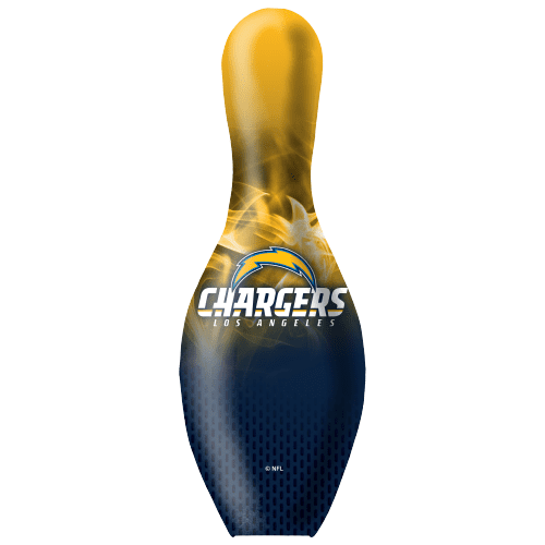 OTB NFL Los Angeles Chargers Football On Fire Bowling Pin