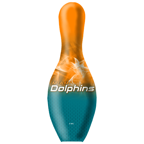 OTB NFL Miami Dolphins Football On Fire Bowling Pin - Image 2