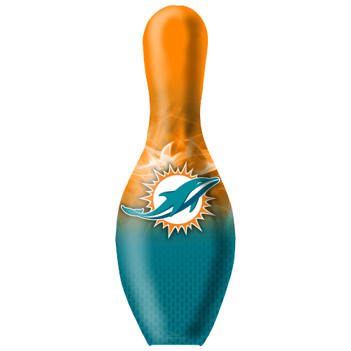 OTB NFL Miami Dolphins Football On Fire Bowling Pin