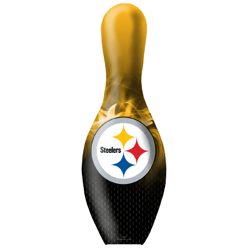 OTB NFL Pittsburgh Steelers Football On Fire Bowling Pin