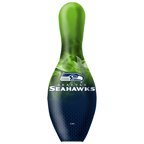 OTB NFL Seattle Seahawks Football On Fire Bowling Pin - Image 2