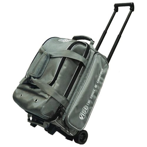 Vise 2 Ball Economy Double Roller Grey Bowling Bag