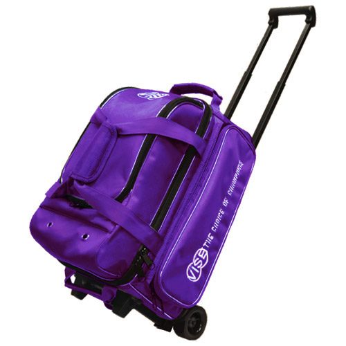 Vise 2 Ball Economy Double Roller Purple Bowling Bag