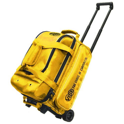 Vise 2 Ball Economy Double Roller Yellow Bowling Bag