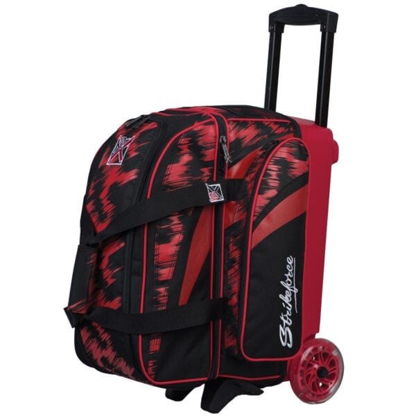 KR Cruiser 2 Ball Double Roller Scratch Red Bowling Bag