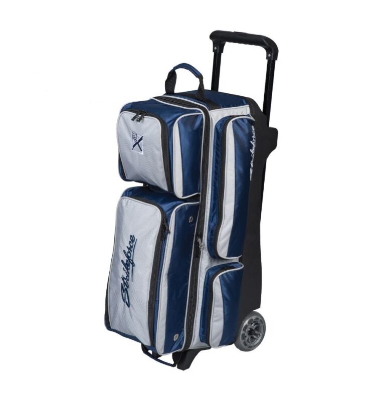 KR Strikeforce Konvoy 3 Ball Triple Roller Navy Silver Bowling Bag