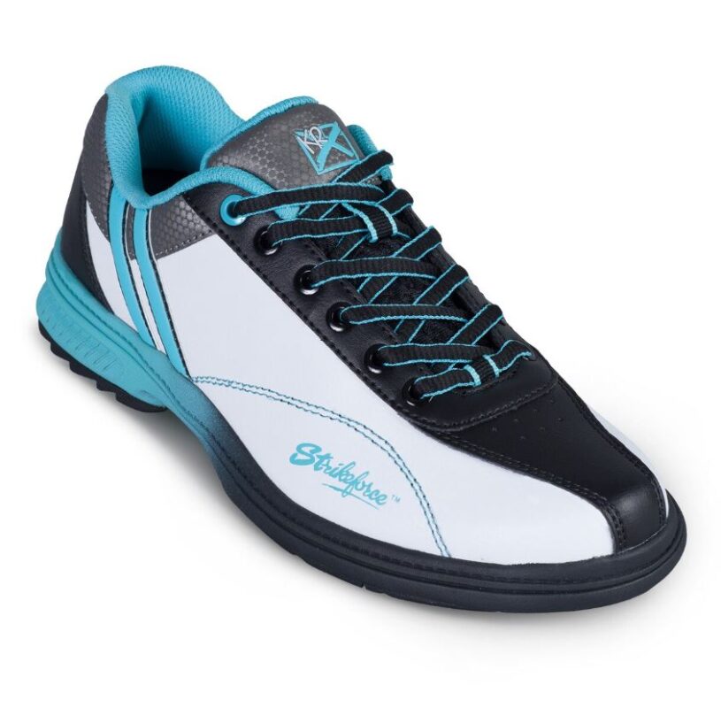 KR Strikeforce Starr White Black Teal Right Hand Wide Women's Bowling Shoes