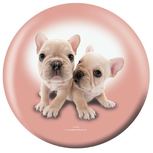 OTB French Bulldog Puppies Bowling Ball - Image 2