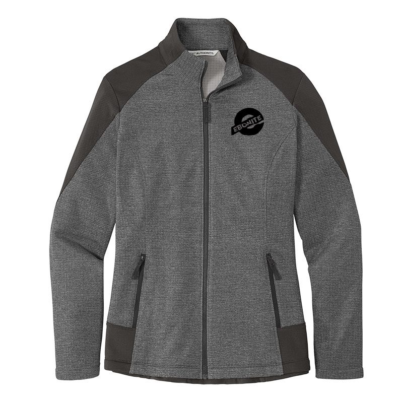Ebonite Womens Coolwick Grid Fleece Full Zip Jacket