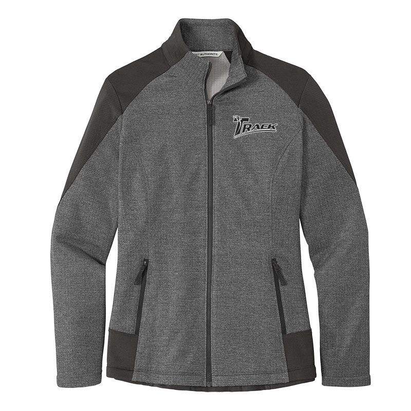 Track Womens Coolwick Grid Fleece Full Zip Jacket