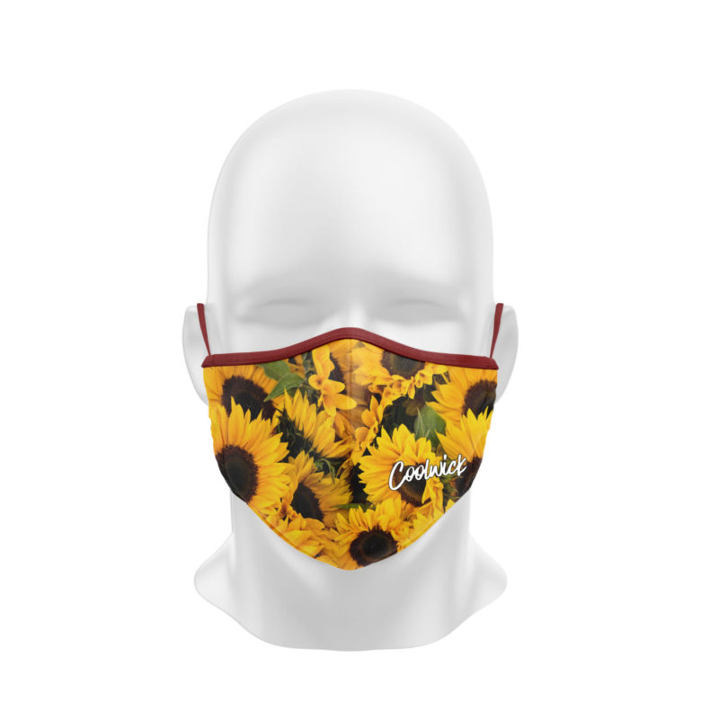 Autumn Sunflower Dye Sublimated Coolwick Mask