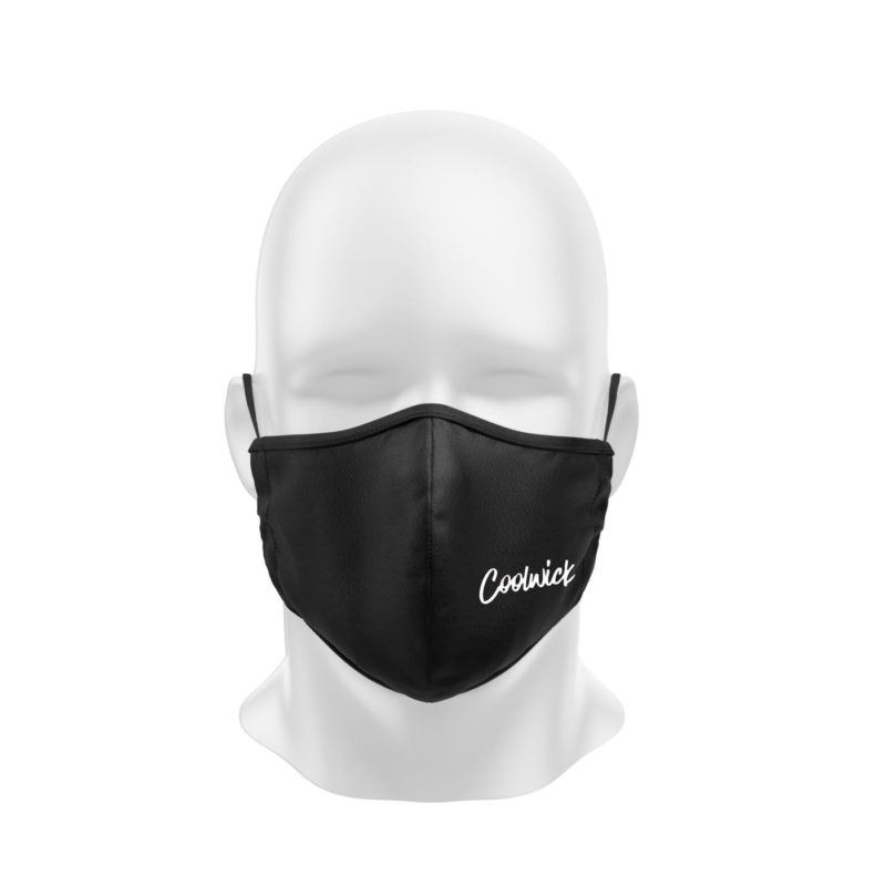 Jet Black Dye Sublimated Coolwick Mask