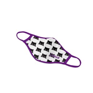 Alternative view of Black Cats Dye Sublimated Coolwick Mask