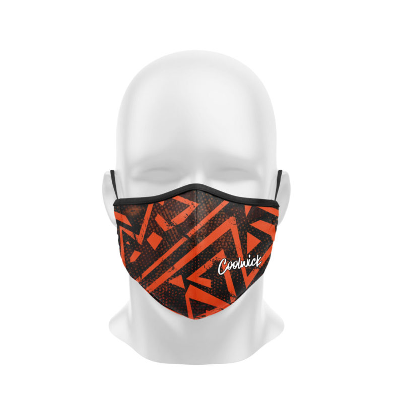 Caution Graffiti Dye Sublimated Coolwick Mask