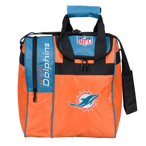 KR NFL 1 Ball Tote Miami Dolphins Bowling Bag
