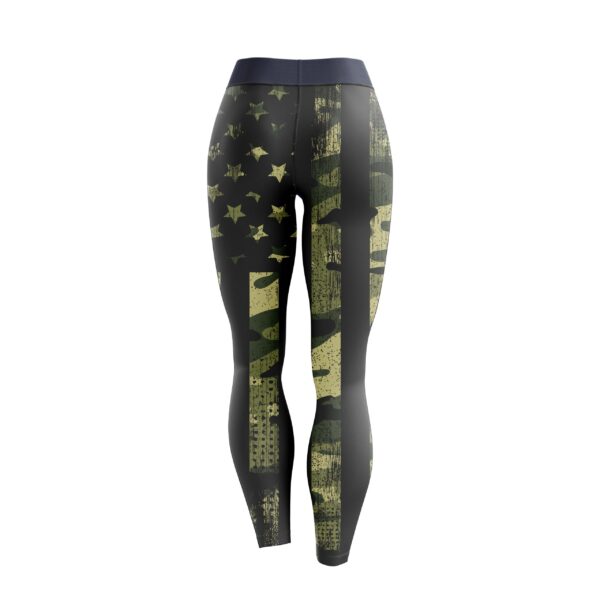 Camoflauge Flag CoolWick Women's Leggings - Image 2