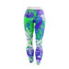 Paint Splatter Green Purple CoolWick Women's Leggings - Image 2