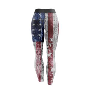 Alternative view of Rustic Flag CoolWick Women's Leggings