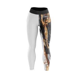 Liquid Black and Gold CoolWick Women's Leggings