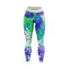 Paint Splatter Green Purple CoolWick Women's Leggings