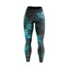 Teal Honeycomb CoolWick Women's Leggings