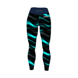 Turqouise Waverly CoolWick Women's Leggings