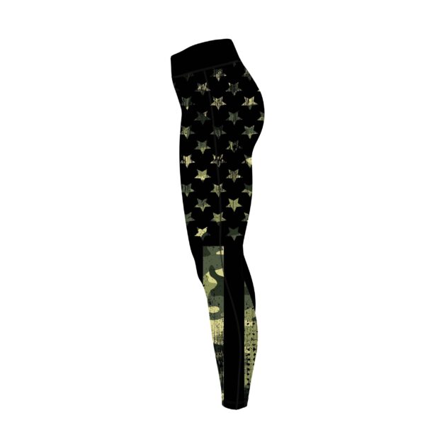 Camoflauge Flag CoolWick Women's Leggings - Image 3