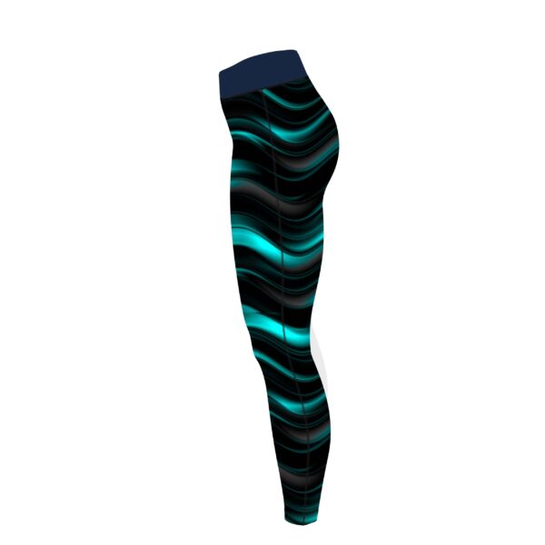 Turqouise Waverly CoolWick Women's Leggings - Image 3