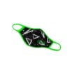 Lime Grunge Dye Sublimated Coolwick Mask - Image 2