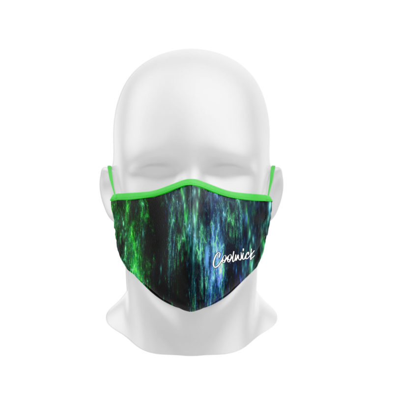 Lime Royal Ripple Dye Sublimated Coolwick Mask