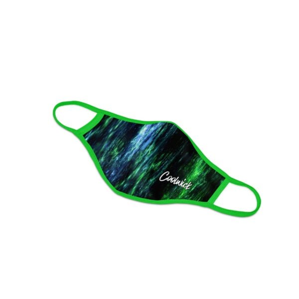 Lime Royal Ripple Dye Sublimated Coolwick Mask - Image 2