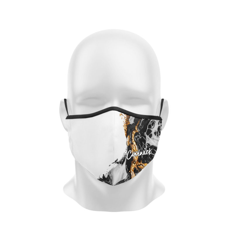 Liquid Marble Dye Sublimated Coolwick Mask