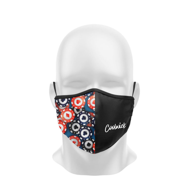 Poker Face Dye Sublimated Coolwick Mask
